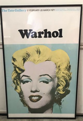 Andy Warhol 1971 Tate Gallery London Exhibition Poster Marilyn Monroe