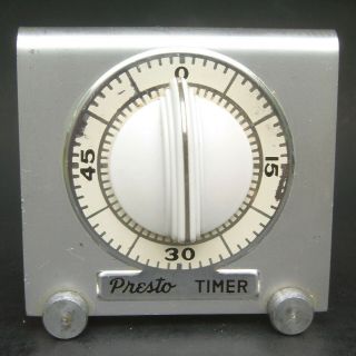 Vintage Presto Kitchen Timer By The Lux Clock Mfg.  Co.  National Pressure Cooker