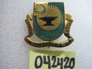 Army Crest Di Dui Pb Pinback 4th Tank Battalion Tk Bn 1e Mark