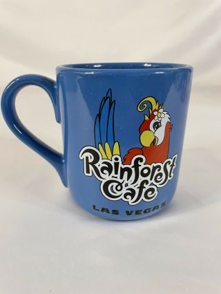 Rainforest Cafe Rio Large Blue Parrot Mug Coffee Tea Cup 16 Oz 1999