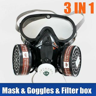 Safety Full Face Protection Emergency Respirator Chemical Gas Mask Goggles Usa