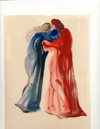 Salvador Dali Limited Edition Woodblock Print,  " Purgatory 29 ",  C.  1965,