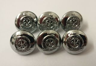 Tanzania Security Forces Issue Insignia X6 Silver Buttons 13mm V1x