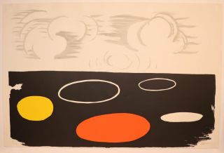 1970 Alexander Calder Pencil Signed Limited Edition Lithograph Flat World 68/100