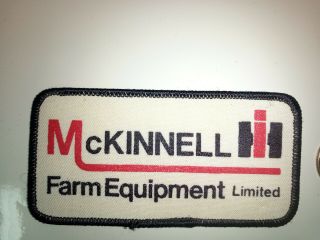 Vintage Mckinnell Farm Equipment Ltd International Harvester Dealer Patch Badge