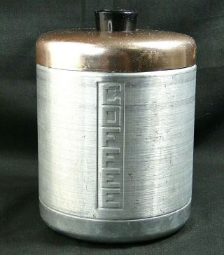 Vintage/retro/mid Century Aluminum And Copper Coffee Canister,  Kitchen
