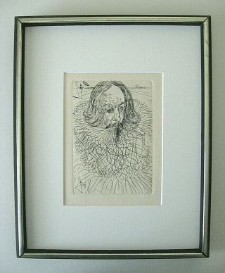 Salvador Dali Etching,  " Cervantes " / Collector 
