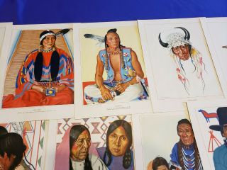 Vintage 1940 Blackfeet Indians - Glacier National Pk,  Winold Reiss 24 color prints 3