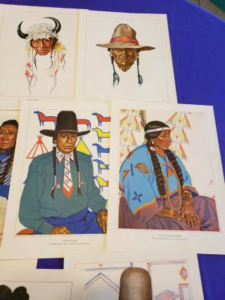 Vintage 1940 Blackfeet Indians - Glacier National Pk,  Winold Reiss 24 color prints 4
