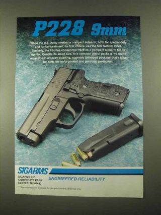 1997 Sigarms Sig Sauer P228 Pistol Ad