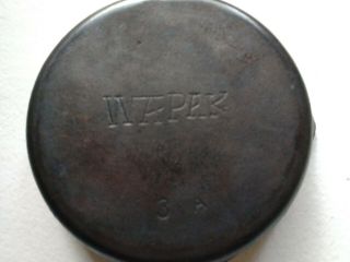 Antique Vintage WAPAK Cast Iron Skillet Tapered Logo 3 - A Pan Untreated Flat 2