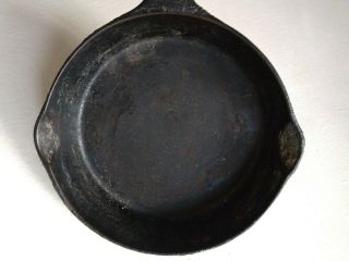 Antique Vintage WAPAK Cast Iron Skillet Tapered Logo 3 - A Pan Untreated Flat 3