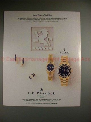 1987 Rolex Oyster Perpetual Datejust,  Day - Date Watch Ad