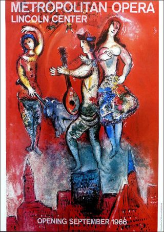 Marc Chagall Carmen York Opera 1978 Poster Art 16 X 11