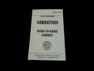 U.  S Army Combatives Hand To Hand Combat Handbook Self Defense Takedowns