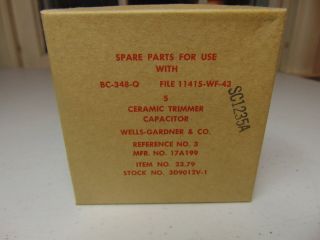 Ceramic Trimmer Capacitor Bc - 348 - Q Military Aircraft Radio Box 5