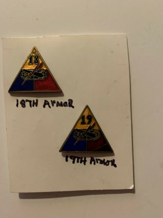 U.  S.  Army 18th And 19th Armor Battalion Crests