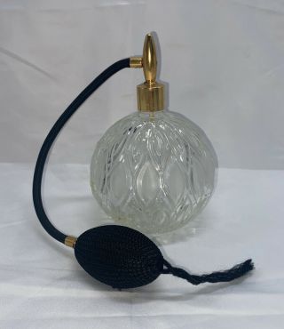 Vintage Perfume Bottle Spray Atomizer Clear Cut Glass