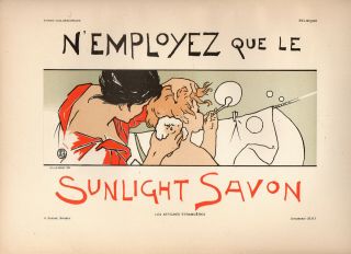 Emile Berchmans Affiches Etrangeres 1897 Stone Litho Poster: " Sunlight Savon "