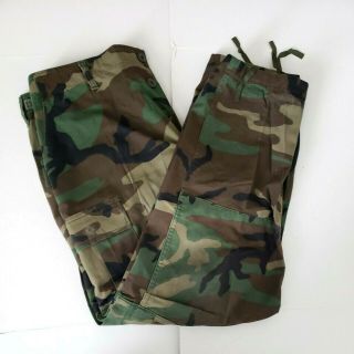Us Army Military Camo Bdu Woodland Field Pants Trousers Medium Short