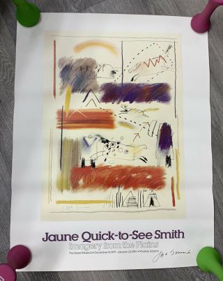Jaune Quick - To - See Smith Abstract Animals Signed Poster Imagery From The Plains