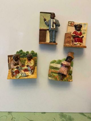 Vtg.  Rare 1997 Wui.  African - American Assortment Themed Refrigerator Magnets
