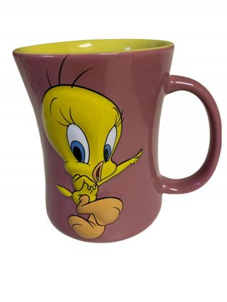 Tweety Bird Looney Tunes 3d Cup/mug Coffee Pink Yellow Xpres 2005 Warner Bros