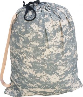 U.  S.  Military Barracks Bag Acu Camo Large 24x31 Laundry Bag Made In Usa