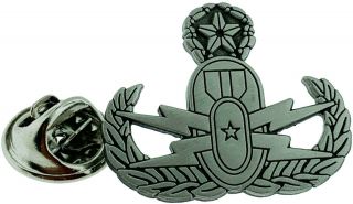 Eod Master Lapel Pin In Antique Silver