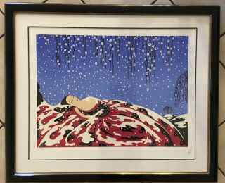 Erte Sleeping Beauty Signed Limited Edition Serigraph Professionally Framed