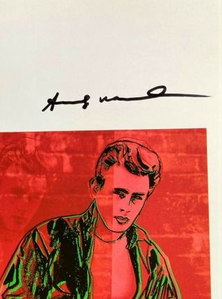 Andy Warhol - Rebel Without a Cause,  Hand Signed Print with 4