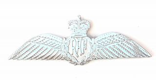Raf Royal Air Force Pilot Wing Military Silver Sweetheart Pin Badge Mod Approved