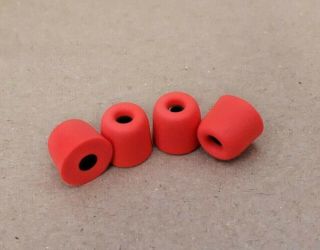 4 X Red Foam Ear Buds Tips To Fit Racal Frontier 1000 Ra5500 Radio Earbud
