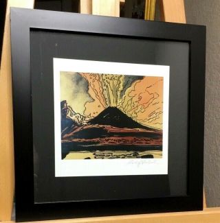Andy Warhol Vesuvius Hand Signed Special Print 1986 Framed