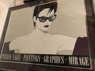 Patrick Nagel Sunglasses Medium Size 23” X 33” 1/2 Art Print Matted