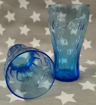 - 2 X Mcdonalds Coca Cola Blue Glasses 2007