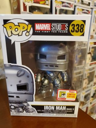Funko Pop - Iron Man [mark 1] (338) Sdcc Exclusive Sticker.  Marvel Studios