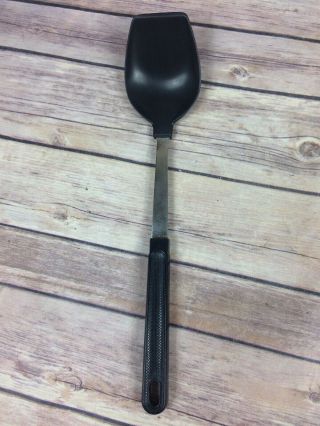 Vintage Ekco Serving Spoon Stainless Steel And Nylon Black Handle