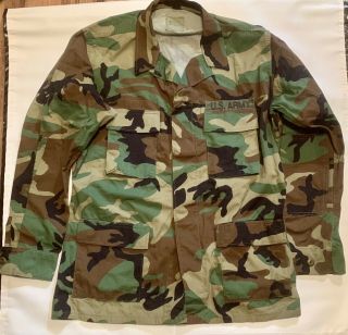 Us Army Woodland Camo Bdu Coat Large/long