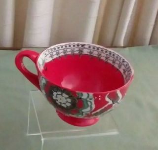 Anthropologie Elka Ayaka Footed Cup Mug Red