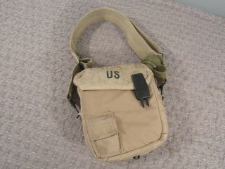 Us Military 2qt Collapsible Canteen W/ Desert Tan Cover Pouch & Strap