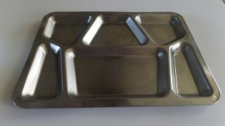 Mess Hall Trays Stainless Steel 6 Compartment Army 1950 