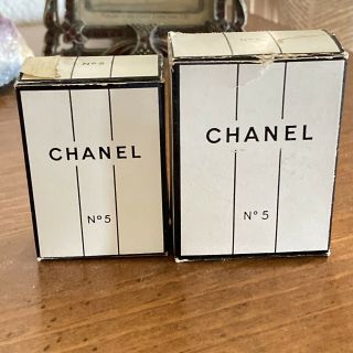 2 Vintage Empty Collectable Chanel No.  5 Extrait Bottles W/ Boxes Recycle Art