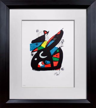 Joan Miro Signed Lithograph Hand Number Ltd.  Ed,  Cat.  Ref.  C48,  Framing