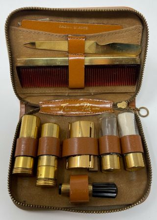Vintage Mens Travel Pak Brand Travel Kit Gillette Razor W 3
