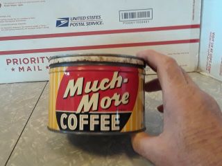 Vintage Much - More Coffee 1 Pound Can With Lid
