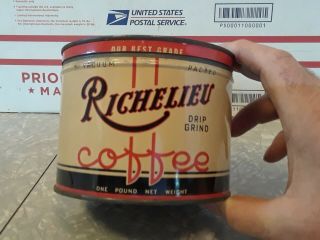 Antique Coffee Can Richelieu Coffee 1 Lb Can