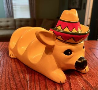Chihuahua Taco Dog Ceramic Taco Holder Sombrero
