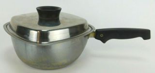 Vintage West Bend Aristo - Craft Square 8 " Stainless Steel Sauce Pan W/lid 18 - 8