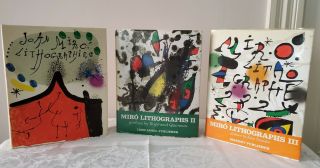 Joan Miro Lithographs Art Books Volumes 1,  2 & 3